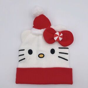 Hello Kitty Sanrio Santa Christmas Holiday Winter‎ Beanie Hat Toboggan NWT